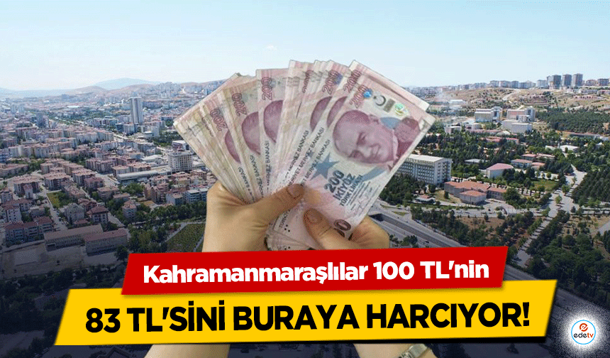 Kahramanmaraşlılar 100 TL'nin 83 TL'sini buraya harcıyor!