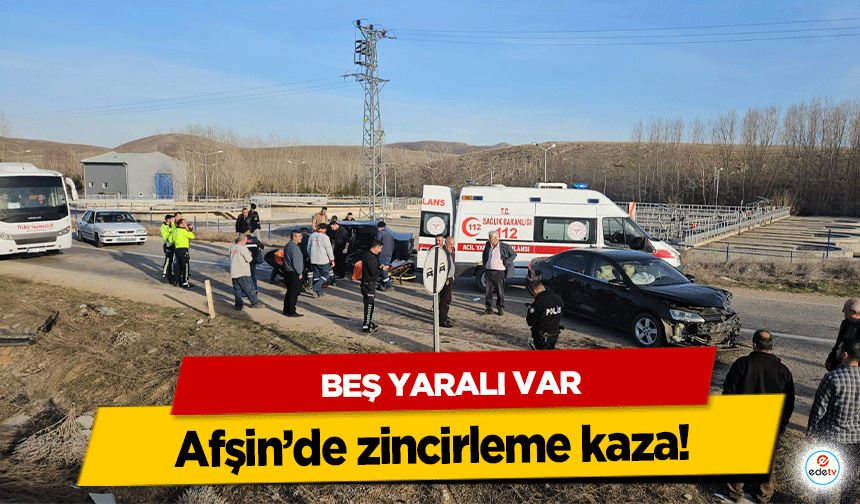 Afşin’de zincirleme kaza: 5 yaralı