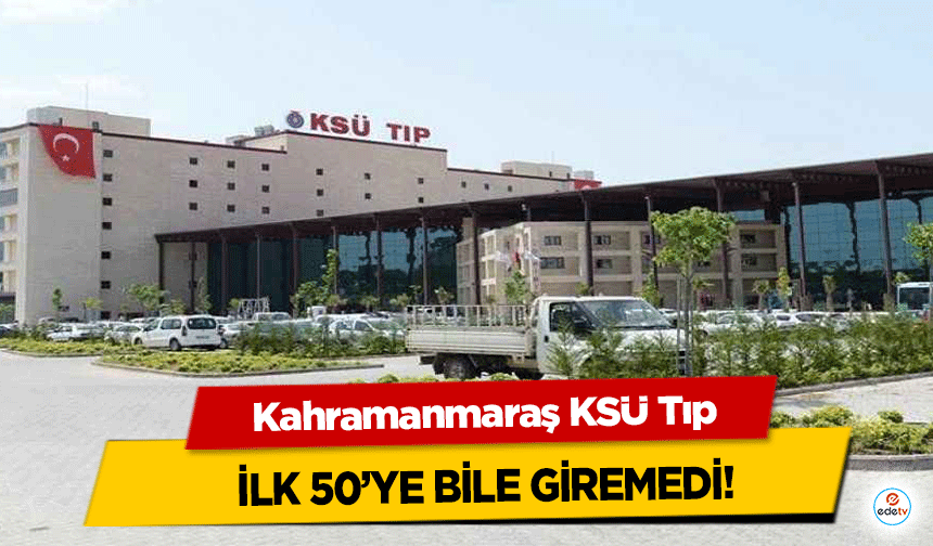 Kahramanmaraş KSÜ Tıp ilk 50’ye bile giremedi!