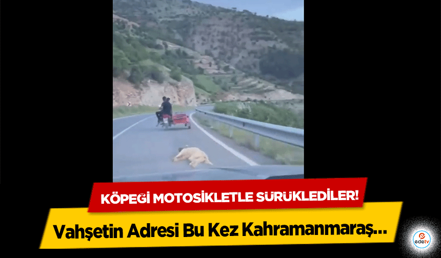 Vahşetin Adresi Bu Kez Kahramanmaraş! Köpeği Motosikletle Sürüklediler!