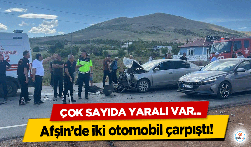 Afşin’de iki otomobil çarpıştı: 6 yaralı