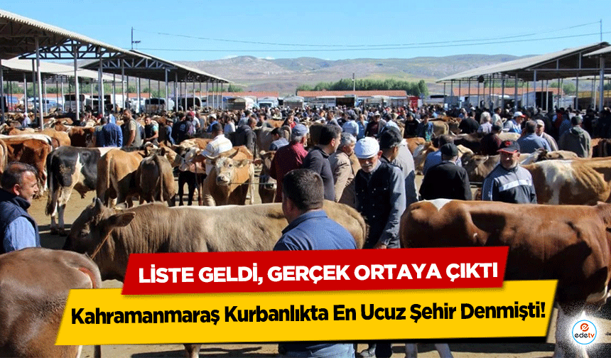 Kahramanmaraş Kurbanlıkta En Ucuz Şehir Denmişti! Liste Geldi, Gerçek Ortaya Çıktı