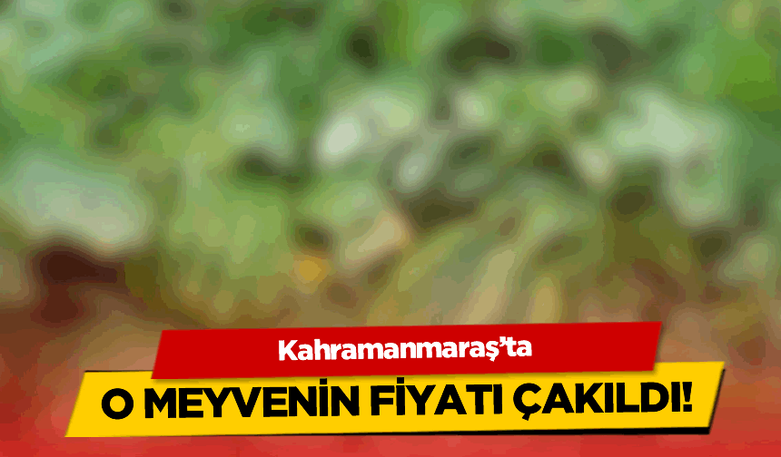 Kahramanmaraş'ta O Meyvenin Fiyatı 1 TL’nin Altına Düştü!