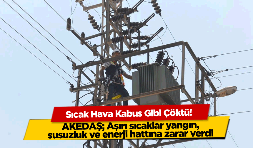 AKEDAŞ; Aşırı sıcaklar yangın, susuzluk ve enerji hattına zarar verdi