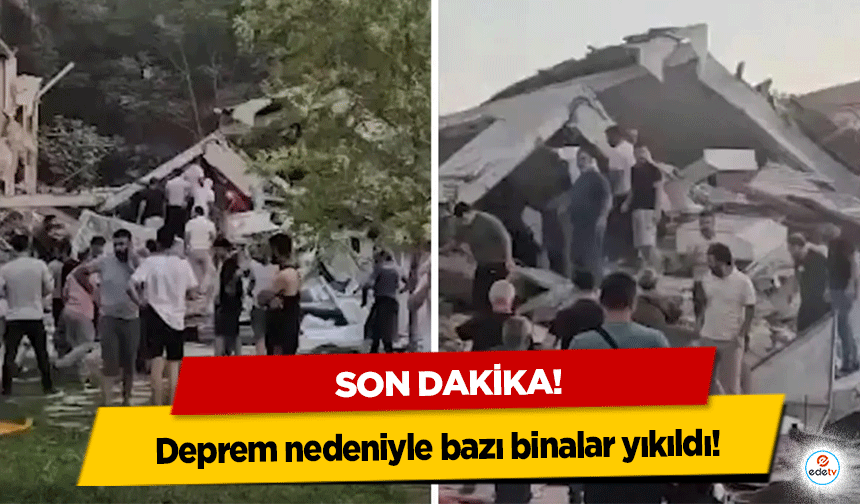 Balıkesir'deki deprem nedeniyle bazı binalar yıkıldı!