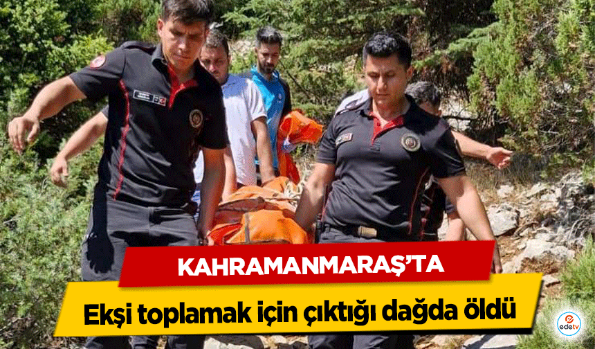 Kahramanmaraş’ta ekşi toplamak için çıktığı dağda öldü
