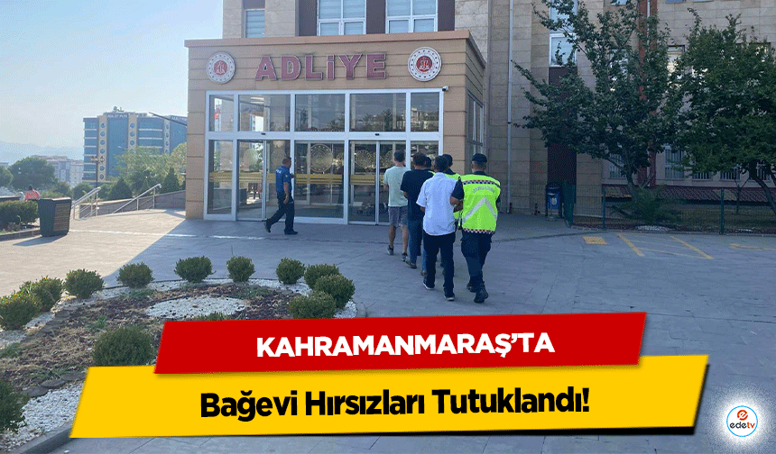 Kahramanmaraş’ta Bağevi Hırsızları Tutuklandı!