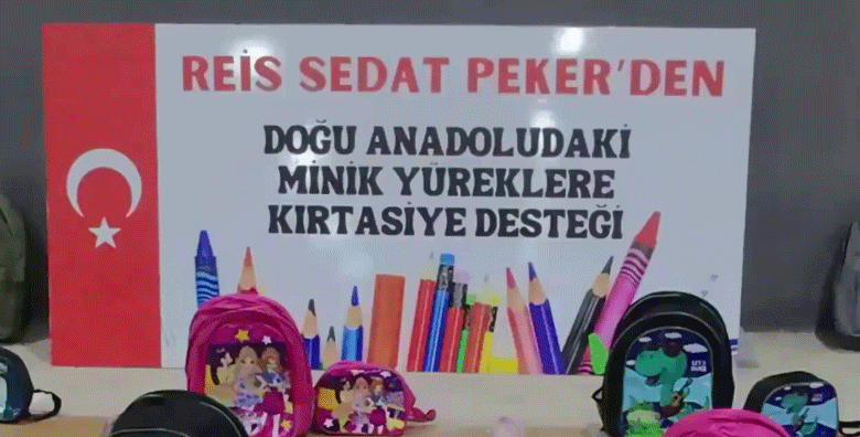 Sedat Peker'den Minik Yüreklere Kırtasiye Desteği!