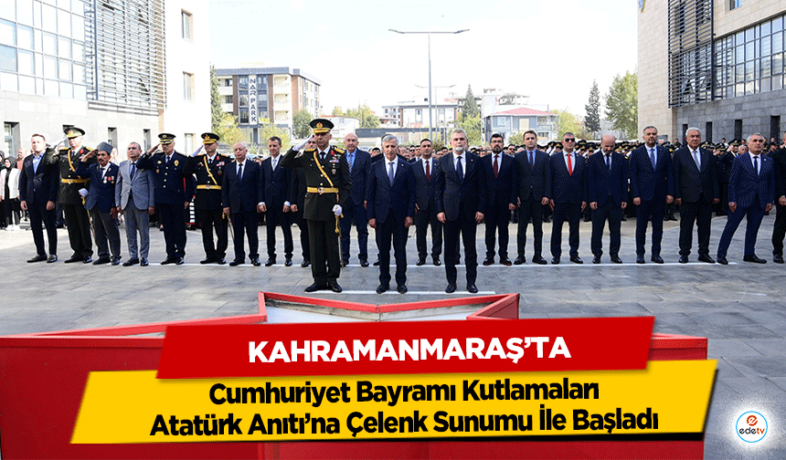 Cumhuriyet Bayramı Kutlamaları, Atatürk Anıtı’na Çelenk Sunumu İle Başladı