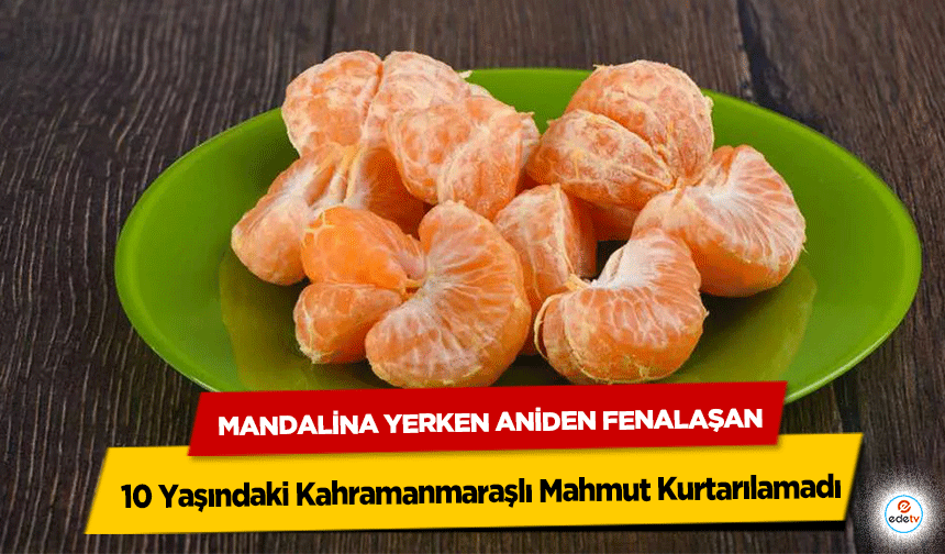 Mandalina Yerken Aniden Fenalaşan 10 Yaşındaki Kahramanmaraşlı Mahmut Kurtarılamadı