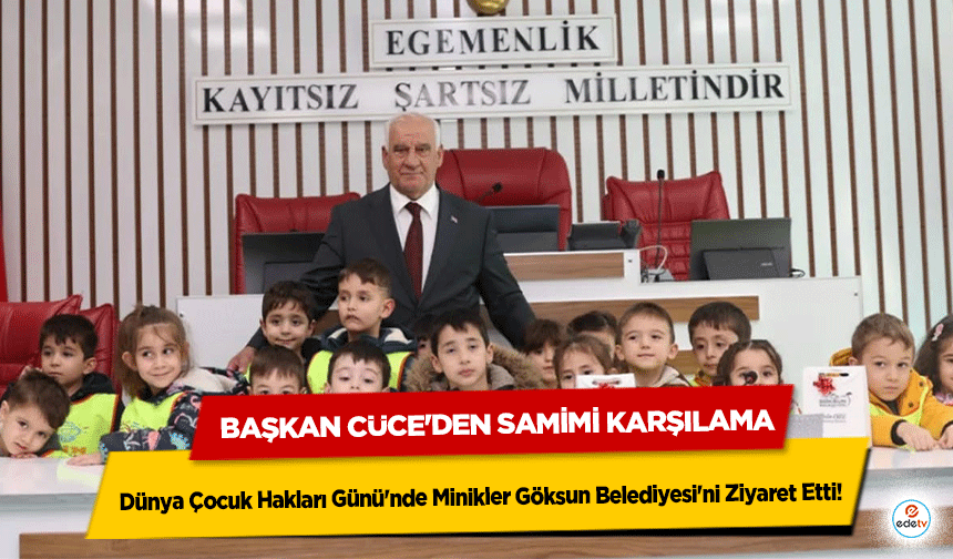 Dünya Çocuk Hakları Günü'nde Minikler Göksun Belediyesi'ni Ziyaret Etti: Başkan Cüce'den Samimi Karşılama