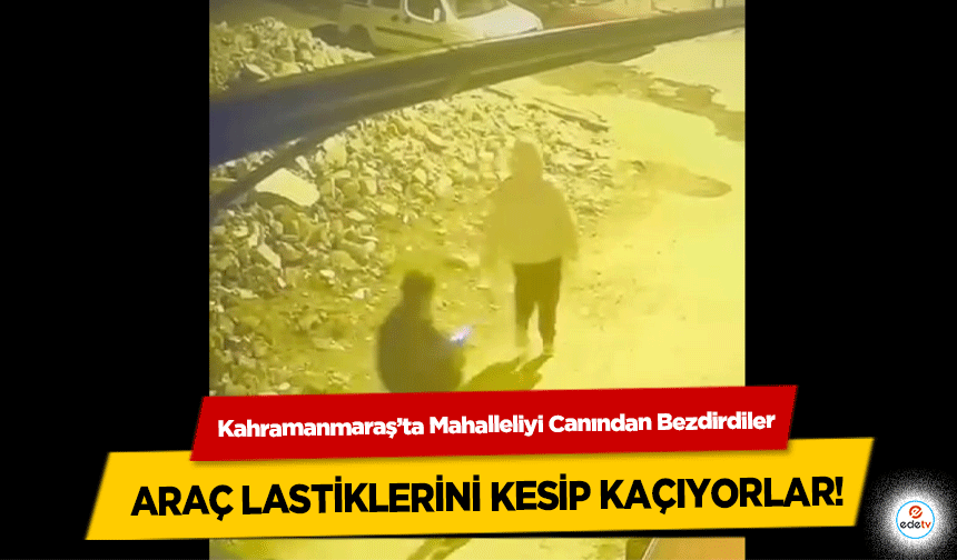 Kahramanmaraş’ta Mahalleliyi Canından Bezdirdiler: Araç Lastiklerini Kesip Kaçıyorlar