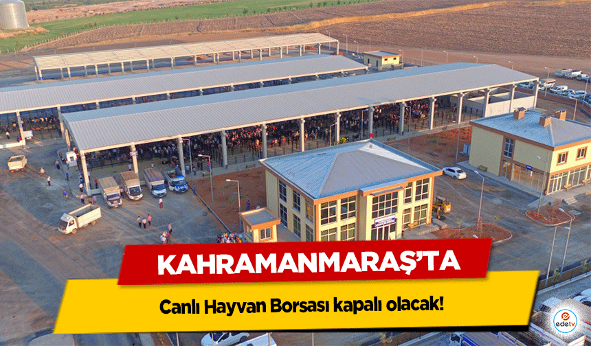 Kahramanmaraş’ta Canlı Hayvan Borsası kapalı olacak!