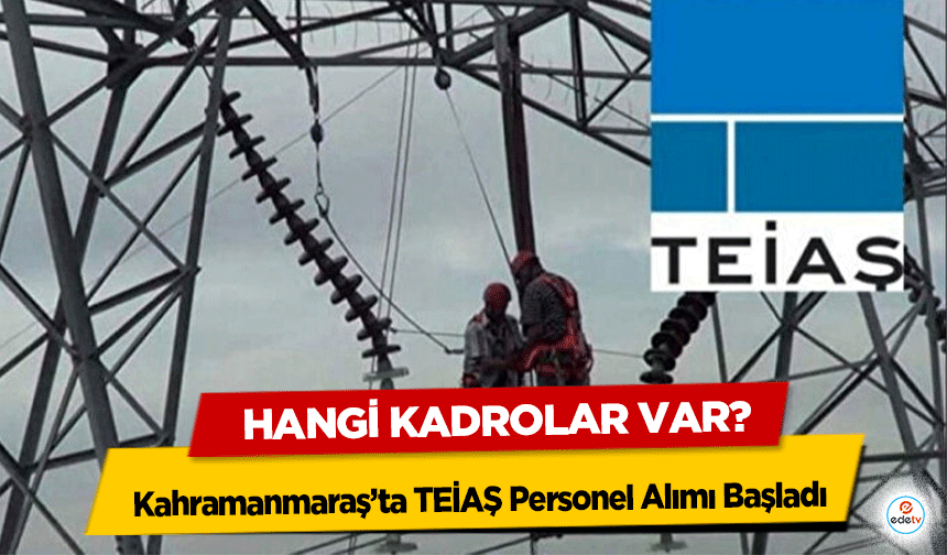 Kahramanmaraş’ta TEİAŞ Personel Alımı Başladı: Hangi Kadrolar Var?