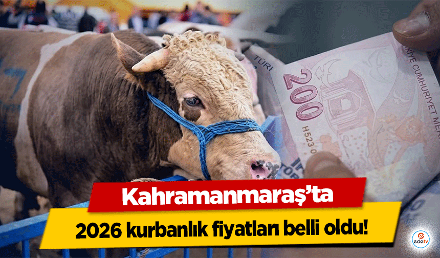 Kahramanmaraş’ta 2026 kurbanlık fiyatları belli oldu!
