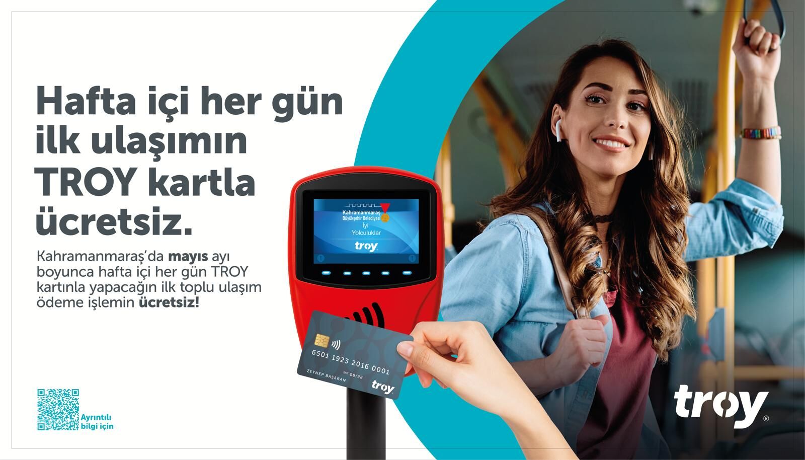 Mayıs’ta TROY Kart ile Hafta İçi İlk Yolculuk Ücretsiz!