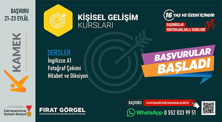 KAMEK’te Güz Dönemi Kurslarına Başvurular Başladı!
