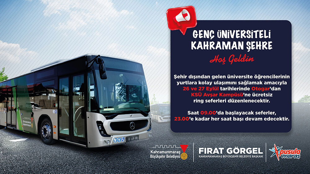 Kahramanmaraş’a yeni gelen Üniversitelilere Ücretsiz Ring!
